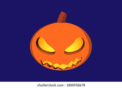 Jack O ' Lantern Flat design Halloween pumpkin Icon