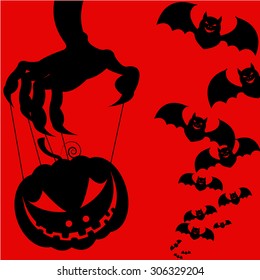 jack o lantern halloween background vector