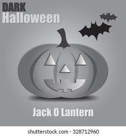 jack o lantern, Halloween, banner,dark grey, EPS10