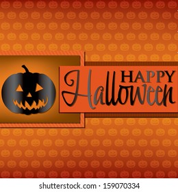 Jack o' Lantern Halloween card in vector format.