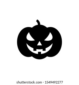jack o lantern Halloween carved pumpkin icon template, Happy halloween party pumpkins symbol vector sign isolated on white background illustration for graphic and web design