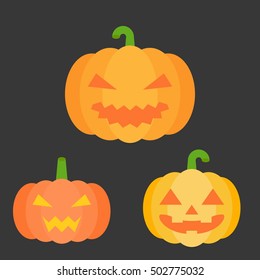 jack o lantern for halloween, flat design vector