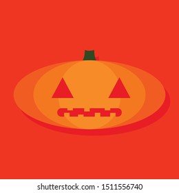 jack o lantern halloween mask or icon in flat style