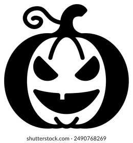 Jack o' lantern halloween object icon illustration