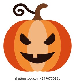 Jack o' lantern halloween object icon illustration