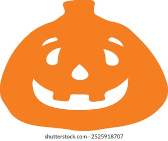 Diseño de arte de Clip de calabaza de halloween de Jack O Lantern sobre fondo aislado transparente blanco liso para tarjeta, camisa, sudadera con capucha, sudadera, ropa, tarjeta, etiqueta, taza, ícono, póster o insignia