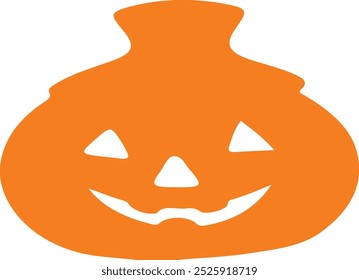 Diseño de arte de Clip de calabaza de halloween de Jack O Lantern sobre fondo aislado transparente blanco liso para tarjeta, camisa, sudadera con capucha, sudadera, ropa, tarjeta, etiqueta, taza, ícono, póster o insignia