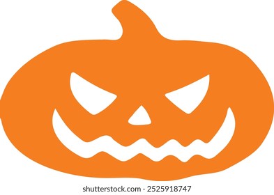 Diseño de arte de Clip de calabaza de halloween de Jack O Lantern sobre fondo aislado transparente blanco liso para tarjeta, camisa, sudadera con capucha, sudadera, ropa, tarjeta, etiqueta, taza, ícono, póster o insignia