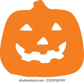 Diseño de arte de Clip de calabaza de halloween de Jack O Lantern sobre fondo aislado transparente blanco liso para tarjeta, camisa, sudadera con capucha, sudadera, ropa, tarjeta, etiqueta, taza, ícono, póster o insignia