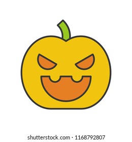 jack o lantern, Halloween related, filled outline icon editable stroke