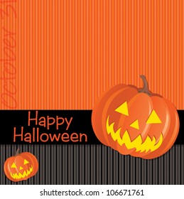 Jack o lantern Happy Halloween card in vector format.