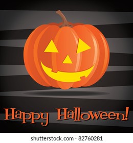 Jack o lantern Happy Halloween card in vector format.