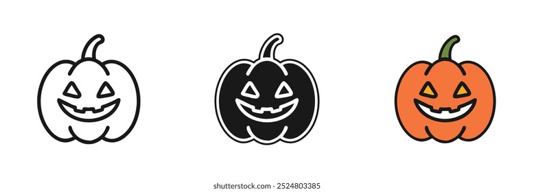 Jack O Lantern Icon Flat Colors