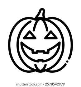 Jack o lantern Icon in Line Style