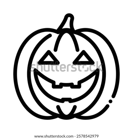 Jack o lantern Icon in Line Style