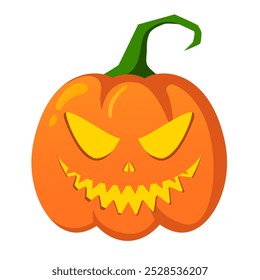 Jack O Lanterna ilustração vetor, isolar Decoração de Halloween elementos gráficos, Fantasma, Monster Laranja Celebrar Clip art em estilo Plano, Desenho Animado Desenho de Personagem, Stock (Editável)