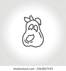 jack o lantern line icon. halloween pumpkin silhouette.