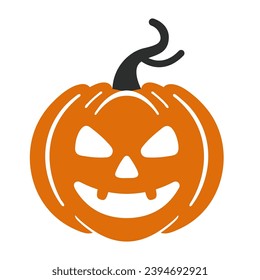 jack o lantern logo icon flat vector illustration clipart isolated on white background