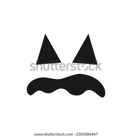 Jack O Lantern Monster Face Halloween Pumpkin Icon. Cute Funny Evil Face Expression.