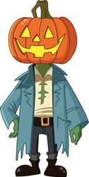 Jack O Lantern Pumpkin Cartoon Character