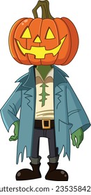 Jack O Lantern pumpkin cartoon character