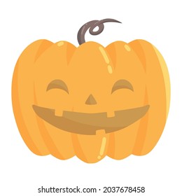 jack o' lantern pumpkin for halloween color illustration