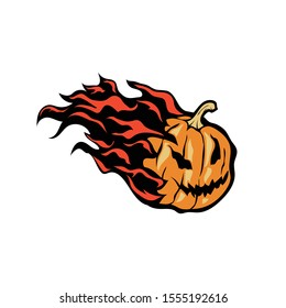 Jack o lantern pumpkin logo. halloween icon.