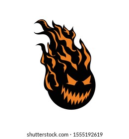 Jack o lantern pumpkin logo. halloween icon.