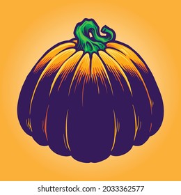 Jack O Lantern Pumpkins Vector illustrations for your work Logo, mascot merchandise t-shirt, stickers and Label designs, poster, greeting cards advertising business company or brands.