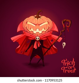  Jack O' Lantern  in a red coat for Halloween