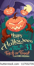  Jack O' Lantern  in a red coat for Halloween card