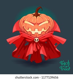  Jack O' Lantern  in a red coat for Halloween