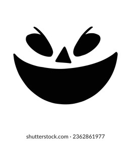 Jack O Lantern. Scary and funny faces of Halloween pumpkin or ghost . Vector collection.