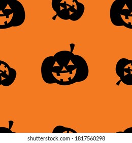 Jack o lantern seamless pattern best for halloween background cartoon vector