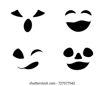 jack o lantern smile silhouette vector symbol icon design. Beautiful illustration isolated on white background
