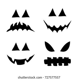 jack o lantern smile silhouette vector symbol icon design. Beautiful illustration isolated on white background
