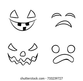 jack o lantern smile silhouette vector symbol icon design. Beautiful illustration isolated on white background
