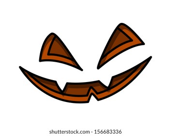 jack o' lantern spooky smile - Halloween vector illustration