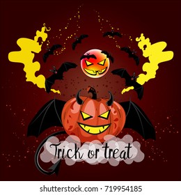 Jack o lantern in vampire costume