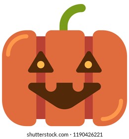 A jack o lantern vector illustration in flat color design