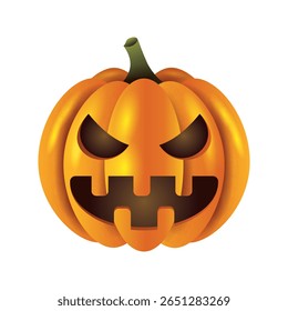 Jack o lantern vector illustration isolated.