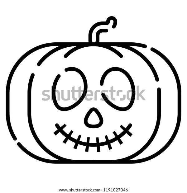 Jack O Lantern Vector Illustration Line Stock Vector Royalty Free 1191027046 Shutterstock