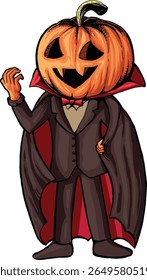 ilustração de jack o vampire cartoon