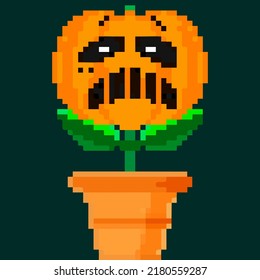 Jack olantern Halloween flower. Have a scary Halloween screaming