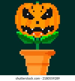 Jack olantern Halloween flower. Have a scary Halloween Devil