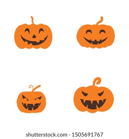 Jack o'lantern Happy Halloween icon vector illustration