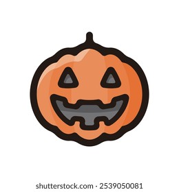 Jack o'lantern ícone de contorno para design gráfico, aplicativos e sites