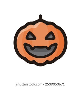 Jack o'lantern ícone de contorno para design gráfico, aplicativos e sites