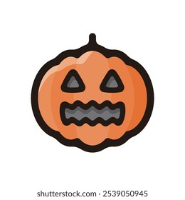 Jack o'lantern ícone de contorno para design gráfico, aplicativos e sites