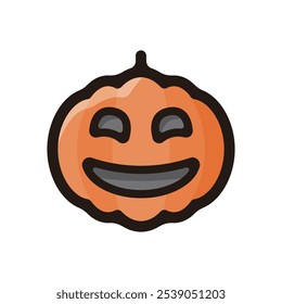 Jack o'lantern ícone de contorno para design gráfico, aplicativos e sites